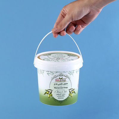 1l 2l 3l 4l 5l mermelada helado yogur cubo de plástico con mango y tapa para el suministro