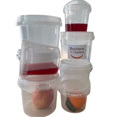 Cubo de comida con cubos tapa y mango Contenedor para sacar de la oferta de popcorn cubo