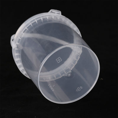 1L 2L 3L 4L 5L Cubo de plástico redondo blanco con tapa personalizable y duradero