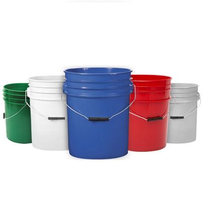 1L-25L cuadrados baldes de plástico con mango redondo cubo blanco para impresión química IML