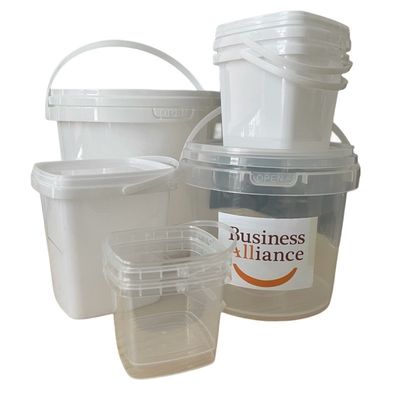 Contenedor de alimentos Embalaje de un cubo de plástico HDPE personalizado con certificado GAP/ISO/FDA