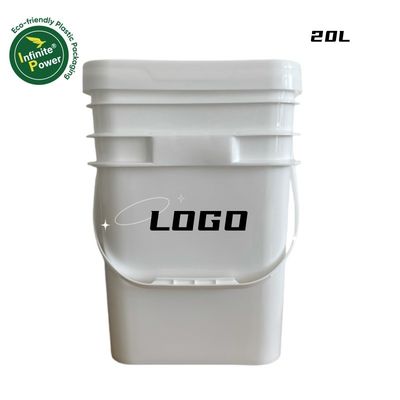 Cubo de plástico de potencia infinita con mango de metal 5L 8L 10L Certificado por GAP/ISO/FDA