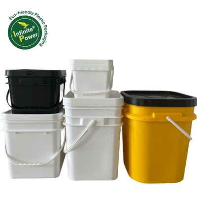 Reciclar y personalizar un cubo de plástico de 15 litros con tapa y un balde fuerte con mango de metal