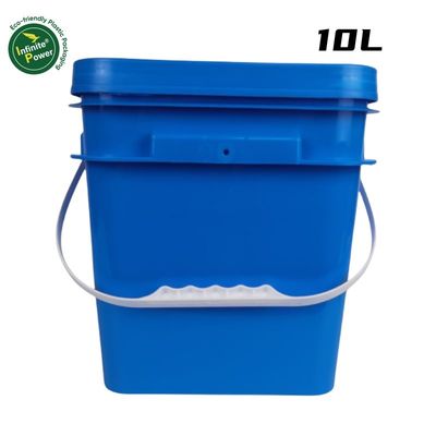 Cubo de plástico impreso IML industrial cuadrado transparente o blanco para contenedores de piensos para animales