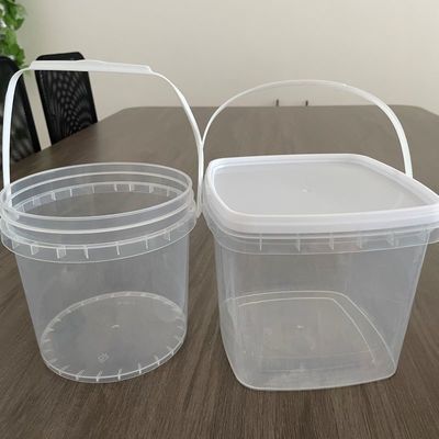 1L 2L 4L 10L 15L 18L 20L Contenedor de plástico para leche yogur encurtidos redondo cubo blanco