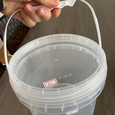Contenedor de helados Cubo de plástico de grado alimenticio con tapa y manija de 1,0 a 2,5 mm de espesor