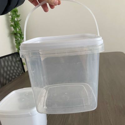 Contenedor de helados Cubo de plástico de grado alimenticio con tapa y manija de 1,0 a 2,5 mm de espesor