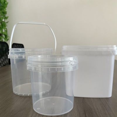 Contenedor de helados Cubo de plástico de grado alimenticio con tapa y manija de 1,0 a 2,5 mm de espesor