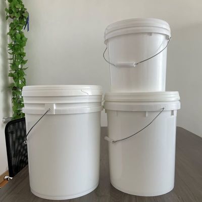 5L 10L 20L Cubo de plástico pesado con mango de metal transparente o impresión personalizada
