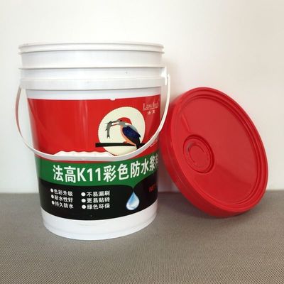 5L 10L 20L Cubo de plástico pesado con mango de metal transparente o impresión personalizada