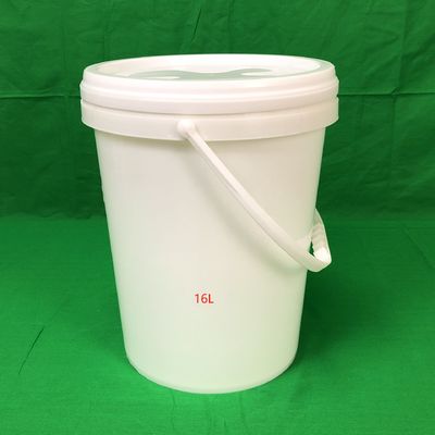 Cubo de plástico redondo de 16 litros con tapa impermeable diseñado para el embalaje de productos lácteos