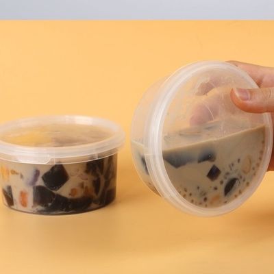 200ml 300ml 500mL 750ml 1L Contenedor de baldes de plástico personalizado con tapa para productos químicos