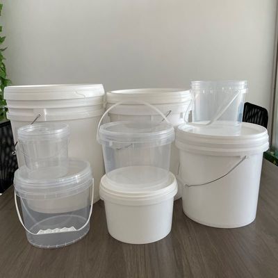 Contenedor de plástico redondo de 1L 2L 3L 4L 5L 6L 8L 10L para alimentos hecho de material HDPE