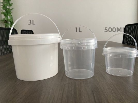 1L 2L 3L 4L 5L Contenedor de alimentos Cubo de plástico transparente hecho de polipropileno de espesor de 1,0 a 2,5 mm