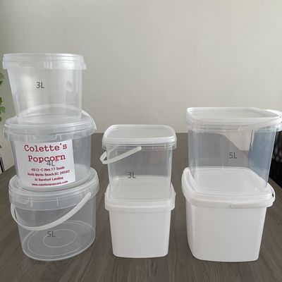 1L de plástico para helados y yogur color rojo Impresión IML 1,0-2,5 mm de espesor