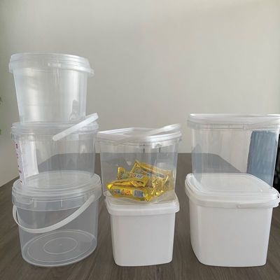 GAP/ISO/FDA Certificado 0.5L 1L Cubo de plástico transparente para dulces en material de polipropileno