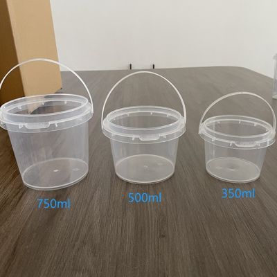 Contenedor de balde de bocadillos de polipropileno para almacenar alimentos y dulces