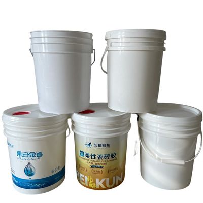 Resina pintura epoxi plástico cubo de 5 galones tamaño con GAP / ISO / FDA certificado y prueba de fugas