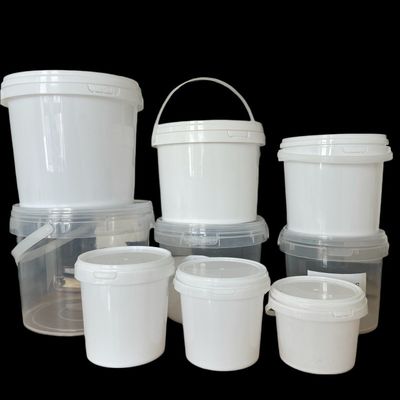 Contenedor de miel de caramelo de yogur Cubo de plástico redondo con tapa de 1,0 a 2,5 mm de espesor