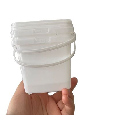 Contenedor de plástico redondo o cuadrado personalizado con tapa 300ml 500ml 750ml 1L balde transparente