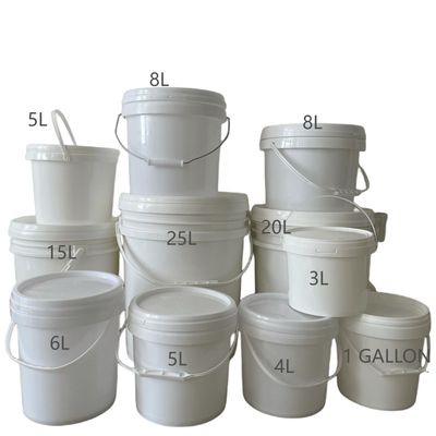 Bucket de plástico de tapa fácil de abrir y cerrar en tamaños 3L-25L para aplicaciones personalizadas