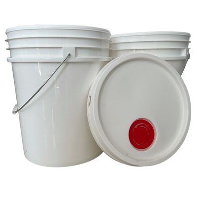 Cubo de plástico de 20 litros con mango de metal duradero y certificado por GAP/ISO/FDA