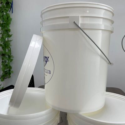 5 galones de cubo redondo de plástico