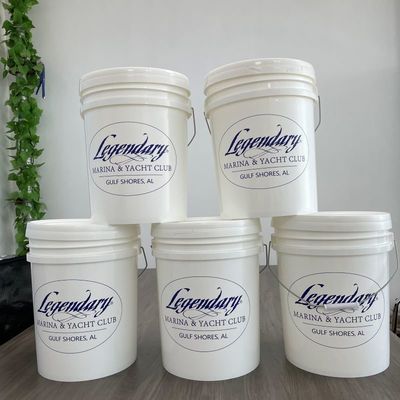 5 galones de cubo redondo de plástico