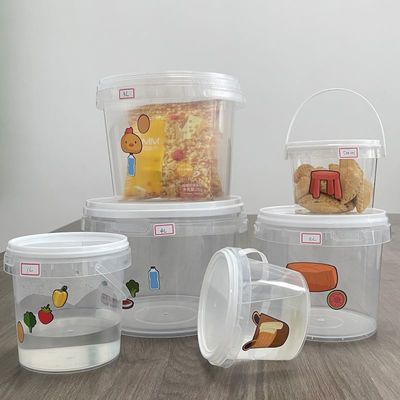 Precios de fábrica Cubo de plástico 1L 2L 3L 4L 5L Contenedor de alimentos