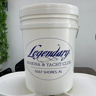 5 galones de cubo redondo de plástico